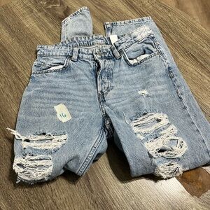 Distressed Blue Jeans for Men